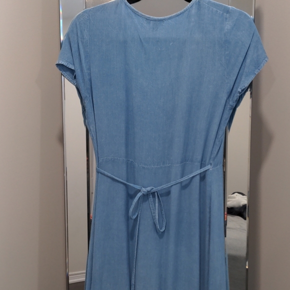 light blue denim wrap maxi - Picture 4 of 4